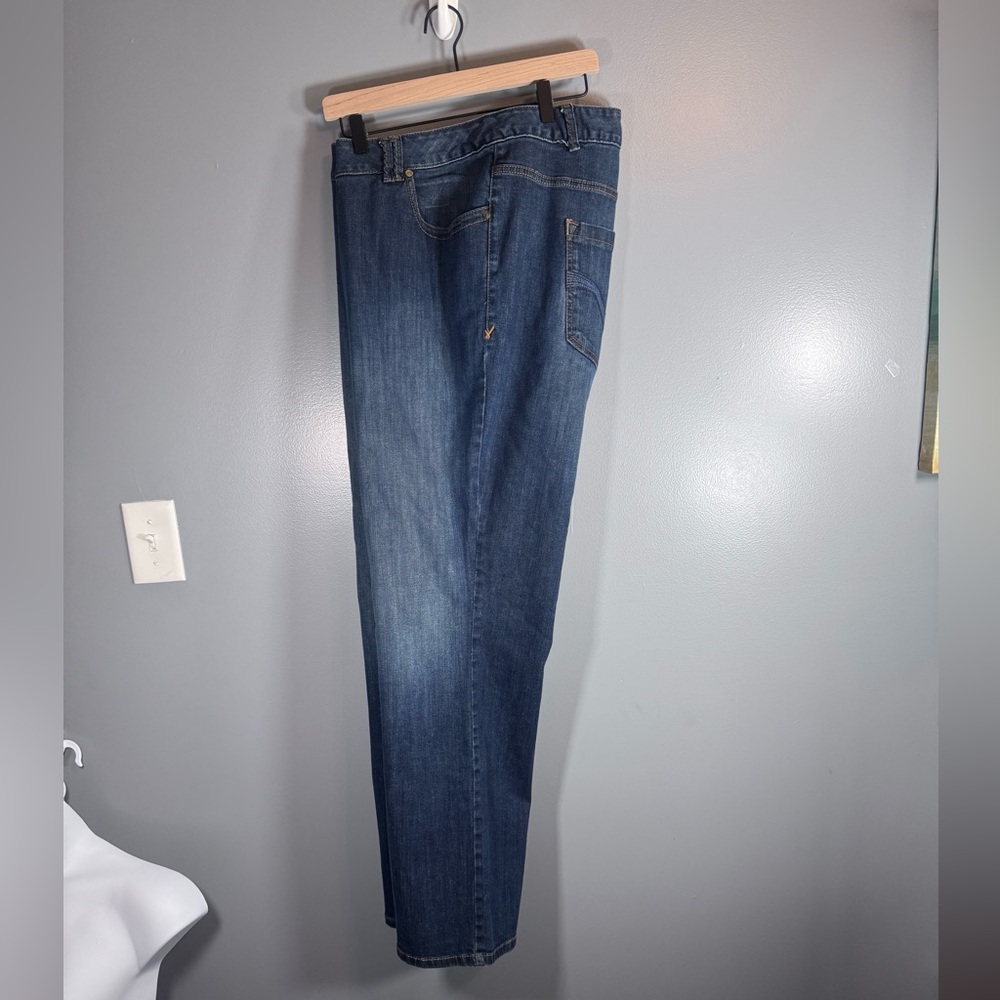 Lane Bryant Genius Fit Straight Jeans 26W Average Dark Wash Stretch Plus Size - Picture 6 of 13